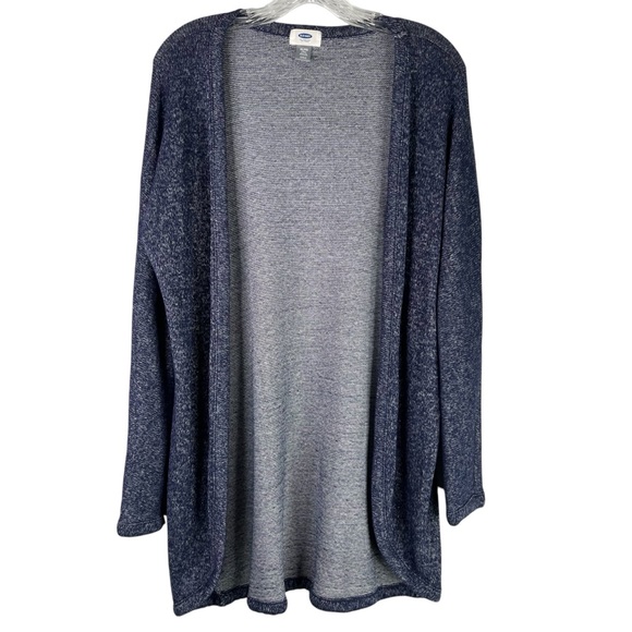 Old Navy Sweaters - Old Navy Cardigan Sweater Women's‎ XL Lost At Sea Navy Blue Long Line Marled